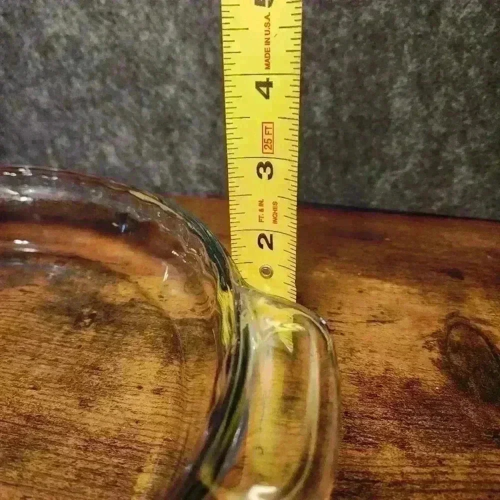 ANCHOR HOCKING 9.5‎ INCH 24 CM GLASS PIE PLATE WITH CRIMPED FLUTED EDGE USA
